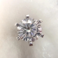 Silber Original 15-20 Karat Runde Brilliant Cut Pass Diamant Test D Farbe Moissan ite Ehering für Frauen Custom Schmuck