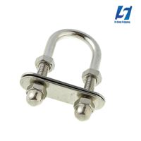 Collier de serrage pour tuyau d'échappement HDR DIN ISO Standard A2 70 avec boulon en U métrique M8 en fer galvanisé pour le bricolage