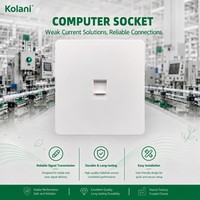 Prise murale pour ordinateur Kolani, norme britannique, mate, résistante aux UV, blanche, Cat6, port unique, ignifuge, sortie de données haute vitesse