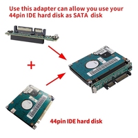 Adaptador IDE a SATA de 2.5 Pulgadas, Convierte Disco Duro IDE PATA HDD de 44 Pines Macho para Portátil a Puerto Serial ATA