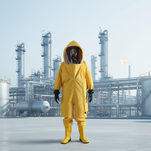 <span class=keywords><strong>Traje</strong></span> de Protección Biológica Amarillo Resistente a Productos Químicos, Hermético, Impermeable e Ignífugo - Product Image 1