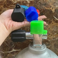 Bouchon anti-poussière fileté pour valve de bouteille de plongée haute pression, en aluminium, acier et caoutchouc, pour applications de plongée