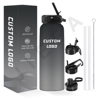 Bouteille d'eau isotherme personnalisée de haute qualité, best-seller, 32 oz, gourde isotherme sous vide pour la salle de sport