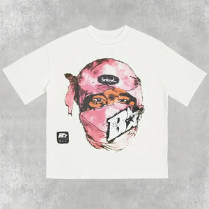 Venta al por mayor 100% algodón de alta calidad de peso pesado 230G Unisex de gran tamaño diseño personalizado cuello redondo estampado mujeres camisetas - Product Image 2