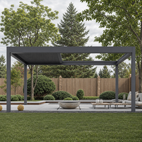 Pergola à toit à lames orientables électrique, fournie par le fabricant, pour les divertissements en plein air