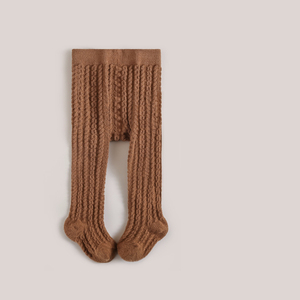 Collants pour bébé Xiangyi en velours épais, couleur unie, antidérapants, respirants, pour l'hiver - Product Image 1