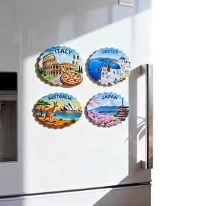 <span class=keywords><strong>Plaque</strong></span> Souvenir en Céramique Faite à la Main, Motif Azulejo Traditionnel <span class=keywords><strong>Portugais</strong></span>, Aimant de Réfrigérateur en Résine, Style Méditerranéen - Product Image 3