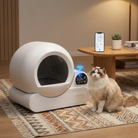 Litière pour chat semi-automatique TUYA avec contrôle par application Wi-Fi, capacité de 70 L en plastique, confort et espace optimisés, nettoyage facile, sans poussière ni odeur