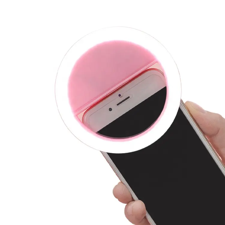 무료 샘플 휴대용 보이지 않는 놀라운 효과 아름다움 플래시 Led Selfie 링 라이트 5600K 배터리 클립 스마트 폰