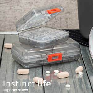 กล่องยาพลาสติกใสขนาดเล็กพกพาได้กล่องจัดระเบียบยากันเด็กสำหรับเดินทาง - Product Image 5