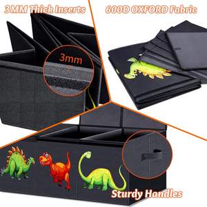 Caja de almacenamiento de juguetes plegable cuadrada grande personalizable Compartimentos de almacenamiento plegables Cubo de almacenamiento cuadrado de poliéster para juguete - Product Image 5