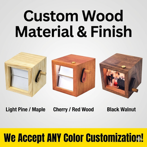 Marco de Fotos Cinético de Madera con Manivela y Luz LED, Álbum Automático con Imágenes en Movimiento, para Regalo de Boda, Venta al Por Mayor - Product Image 2