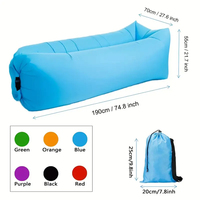 Canapé gonflable portable de style momie avec sac de couchage imperméable et anti-fuite pour les aventures en plein air
