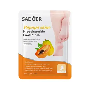 <span class=keywords><strong>Masque</strong></span> pour les mains et les pieds SADOER à l'avocat et à la fraise, hydratant, réparateur à la nicotinamide, <span class=keywords><strong>masque</strong></span> pour les mains en tranches fines, hydratant, blanchissant - Product Image 2