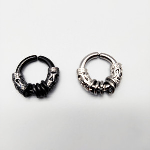 <b>Clip</b>-<b>on</b> <b>Earrings</b> Dragon Pattern Titanium Steel Unisex Fashion Jewelry - Product Image 4