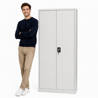 Armoire de classement en acier au design moderne, armoire de rangement métallique à 2 portes avec étagères réglables, armoire de classement de bureau, prix de gros