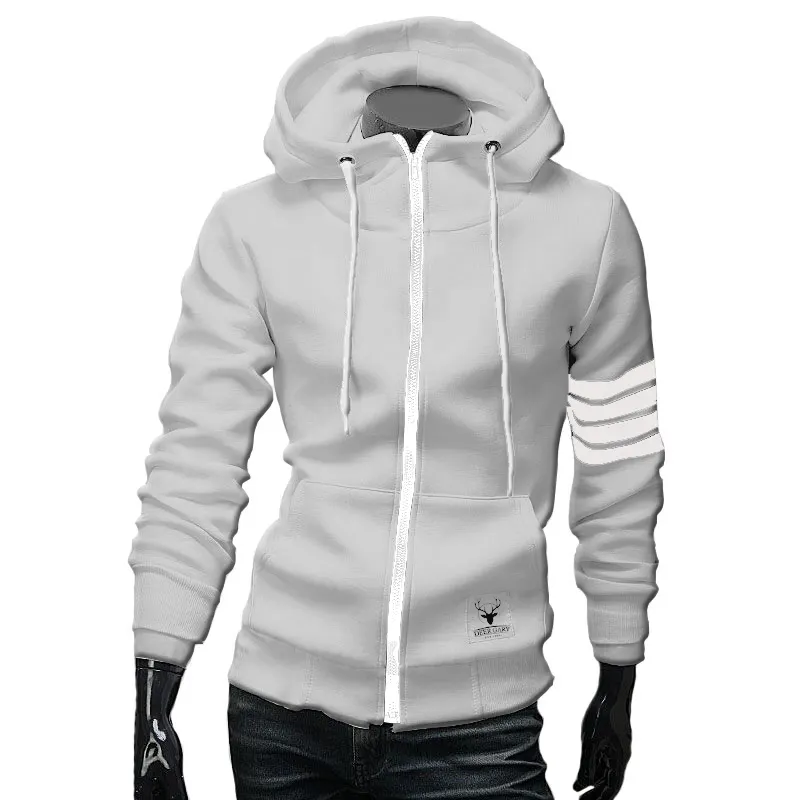 Spring and Autumn New Men's Hooded Casual Cardigan Sweater Fashion Men's Sweater Jacket Jacket T-Shirt Shirt