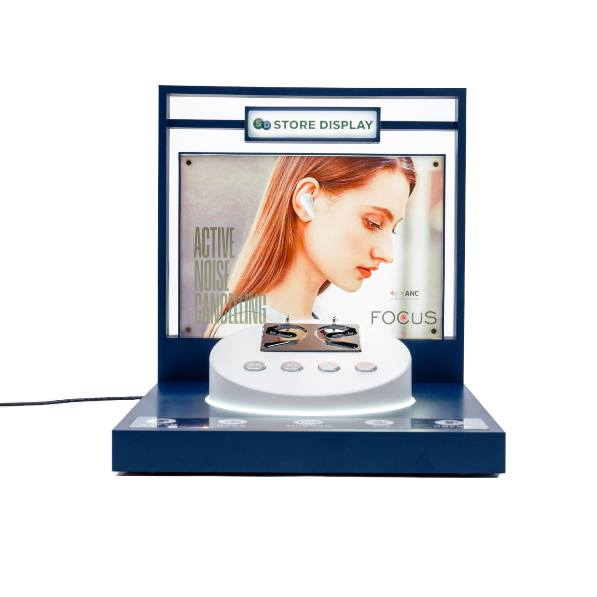 Customized Acrylic LCD Screen Countertop Display Stands for BT Headsets Accessories Etc Applicable to Supermarkets Phone Shops — view 3