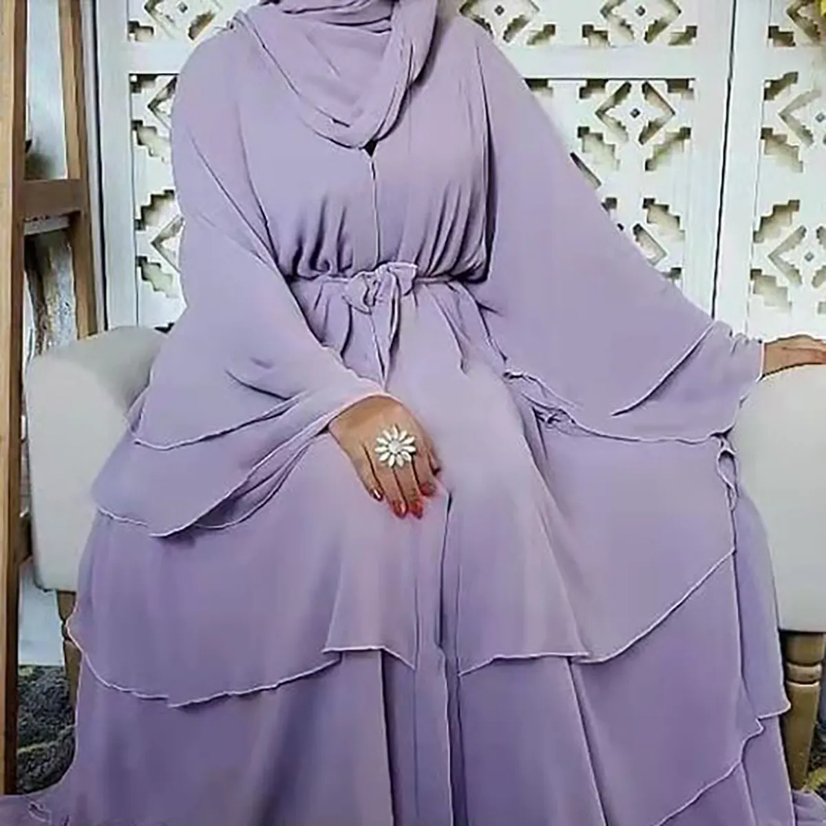 Qatar Designs Senhoras Modesto Abaya De Dubai Árabe Hijabs Mulheres Abayas Tops Turquia Vestido Hijab Jilbab Islâmico Roupas Caftan