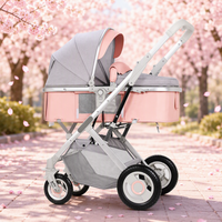 Poussette bébé avec fonction berceau, pliage rapide à une main, légère et compacte pour nouveau-né, facile à ranger, OEM