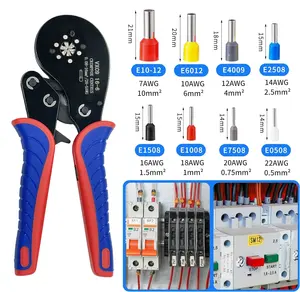 Hsc8 16-6 crimping plier 28-5awg 0.08-16mm lục giác ratcheting ferrule crimping công cụ crimper với 1200pcs Thiết bị đầu cuối