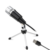 Kondensatormikrofon USB Kabellos Nierencharakteristik Beliebt für YouTube-Aufnahmen Hergestellt aus Langlebigem Metall und Kunststoff
