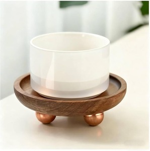 Plateau à <span class=keywords><strong>savon</strong></span> ovale <span class=keywords><strong>en</strong></span> <span class=keywords><strong>bois</strong></span> d'acacia de style ferme moderne, socle <span class=keywords><strong>en</strong></span> <span class=keywords><strong>bois</strong></span> pour service ou vanité - Product Image 4