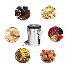 Conteneurs de stockage alimentaire en acier inoxydable 304 DD1280 en gros avec joint d'étanchéité anti-poussière pour café en grains et poudre - Product Image 4