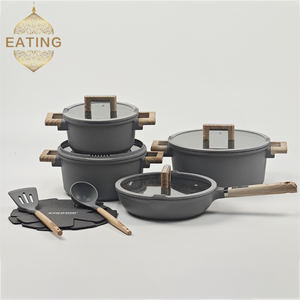 Juego de Utensilios de Cocina Comerciales de <span class=keywords><strong>Granito</strong></span>, Aptos para Todo Tipo de Estufas, 13 Piezas, para Uso Doméstico, Aptos para Lavavajillas y Horno, Incluye 26 Utensilios para Freír y 3 <span class=keywords><strong>Ollas</strong></span> - Product Image 1