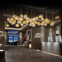 2025 personnalisé moderne intérieur luxe cristal Restaurant suspension hôtel cylindre rectangulaire Led lustre en cristal