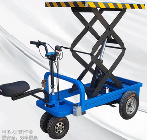 Carretilla de Plataforma Plana con Elevación Hidráulica de Conducción Inversa - Capacidad de 200 kg, Carretilla de Transporte Resistente con Plataforma de 70x120 cm para Granjas - Product Image 5