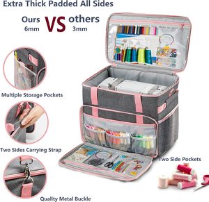 Free sample <b>Multipurpose</b> Sewing Machine Tote <b>Storage</b> <b>Bag</b> with Several <b>Storage</b> Pockets for Portable Carrying Case - Product Image 4