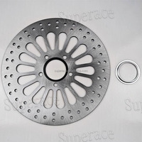 Disques de frein de moto polis miroir ou naturels de 11,5'' et 11,8'' pour Harley Davidson, avant et arrière