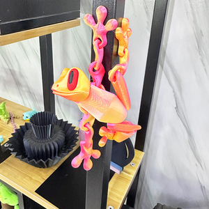 Autocollant magnétique populaire en verre noir en forme de grenouille pour réfrigérateur, modèle de jouet mobile imprimé en 3D à l'échelle 1/12 - Product Image 1