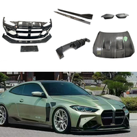 Kit carrosserie en fibre de carbone sèche pour BMW M3 G80 M4 G82 : pare-chocs avant, diffuseur arrière, jupes latérales, garde-boue, capot, couvercle de coffre, coques de rétroviseurs, canards