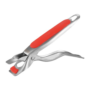 Pinzas de acero inoxidable Jinxian antideslizantes con agarre de silicona, herramienta para levantar platos de cocina, para un manejo seguro de platos calientes - Product Image 5