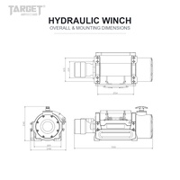 Nouveau réducteur planétaire à deux étages, treuil hydraulique à câble en acier de 20000 lb, enrouleur de câble à 4 voies, certifié CE pour la rénovation de camions