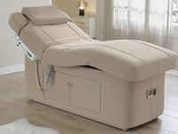 Table de Traitement Esthétique Électrique pour Cils, Lit de Massage Facial avec Commande au Pédale pour Clinique de Beauté et Studio de Tatouage