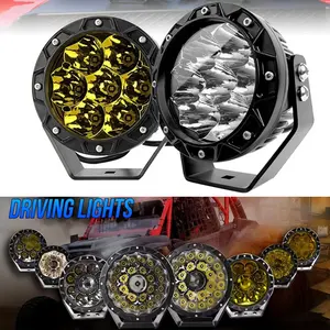 Offoad Accessories 12v 24v 5" LED Work Light White Yellow Head Fog Lamp Driving Light Combo Beam