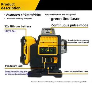 Versi ditingkatkan kualitas terbaik (bagian bawah Laser disesuaikan) tingkat Laser tingkat hijau industri dengan Tripod cadangan teleskopik - Product Image 3