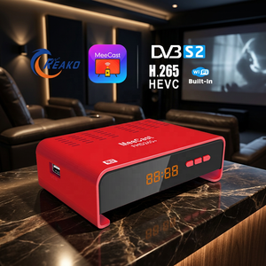Receptor de Satélite Digital FHD265+ DVB-S2 H.265 1080P con Wi-Fi Integrado, <span class=keywords><strong>TV</strong></span> BOX, Free AirDec CAS BISS PVU GX6605H DVB2IP DLNA - Product Image 1