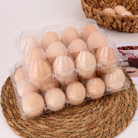 Plateau d'emballage transparent en plastique pour œufs de poulet, 12, 15 ou 30 alvéoles, vente en gros OEM, pour 30 œufs