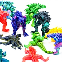 Figurine d'action dinosaure musculaire imprimée en 3D 2026, mini-jouet, figurine monstre, modèle articulé, ornement de bureau rotatif et mobile, cadeau pour enfants