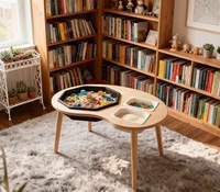 Table sensorielle octogonale Leowood Montessori Tuff Tray, style fonctionnel pour l'éducation préscolaire, plateau sensoriel pour la petite enfance