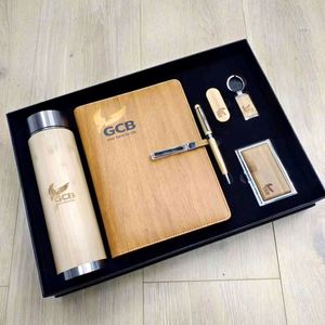 Unique Representative Hot Items of Wooden <b>Notebooks</b> Pen Vacuum Mug <b>Sets</b> with Name Card Holder/USB Flash and Keyholder for Gifts - Product Image 6