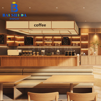 Comptoir de bar de café en acier inoxydable personnalisé, durable, écologique, résistant, imperméable et recyclable, directement de l'usine