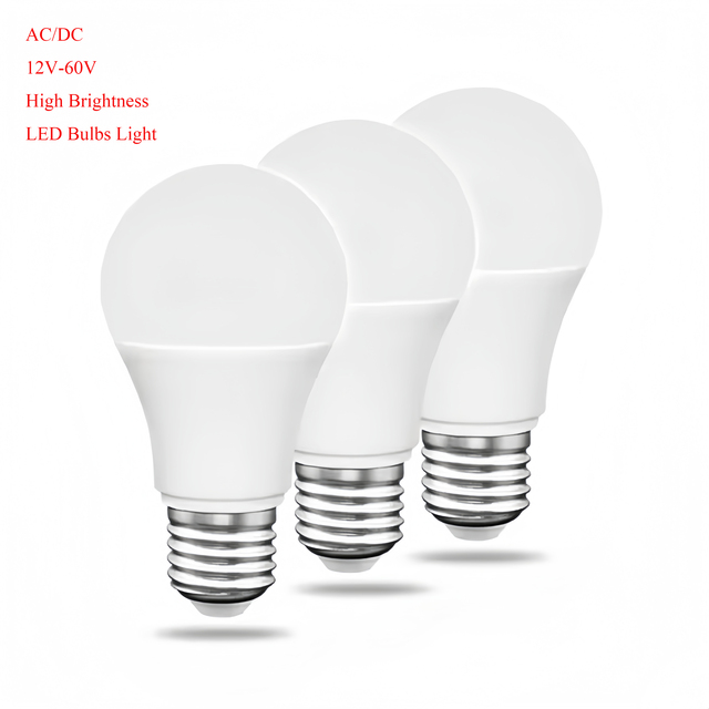 LED Lamp AC/DC 12V 24V 36V 48V 60V Low Voltage Light Bulbs - High Brightness for Construction  Fishing Boats Battery Lighting
