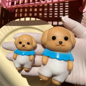 <b>Cute</b> Butter <b>Bear</b> Fidget Toy Lovely Silicone Material Squeeze Toy with Plush Features - Product Image 2