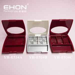 Square <b>Compact</b> Case With Window Custom Empty Eyeshadow Blush Powder Palette Plastic Cosmetic Eye Shadow Packaging Box - Product Image 1
