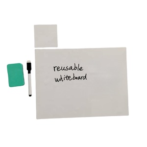 Película de pizarra blanca reutilizable autoadhesiva con borrador, marcadores infantiles para pizarra blanca, juego de rotuladores de borrado en seco - Product Image 1